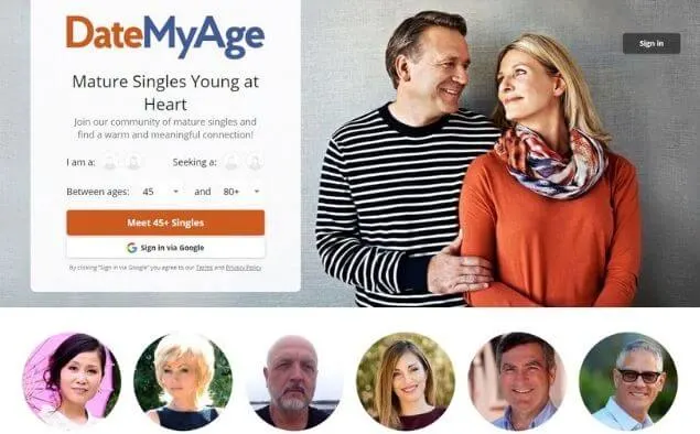 DateMyAge platform review screenshot