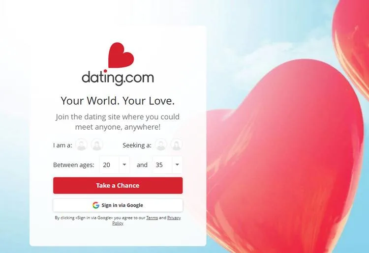 Dating.com platform review screenshot
